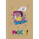 Тетрадь для записей Student Musicup А5, в клеточку, спираль, 96 листов (A5-SC-096-6101K) - Pampik