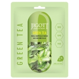 Тканинна маска для обличчя Jigott Green Tea Real Ampoule Mask Зелений чай, 27 мл - Pampik