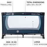 Дитячий манеж Hauck Dream N Play Plus Navy/Aqua, синій (60429-8) - Pampik - 4