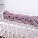Захисна велюрова коса в ліжечко MirSon Kids Time 28-0005 Ashen Velvet, фіолетова - Pampik