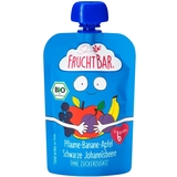 Фруктове пюре FruchtBar Банан, яблуко, слива та смородина, 100 г - Pampik