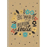 Тетрадь для записей Student А5, в клеточку, спираль, 96 л., Be your reason for your smile (A5-SC-096-6100K) - Pampik