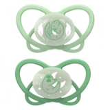 Пустышка силиконовая Nip Моя бабочка Ночь, 16-32 мес., 2 шт., зеленый (38658-51) - Pampik