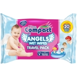 Вологі серветки для дітей Ultra Compact Angels Baby Travel pack, 20 шт. - Pampik