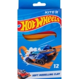 Пластилін восковий Kite Hot Wheels 12 кольорів 200 г (HW23-086) - Pampik