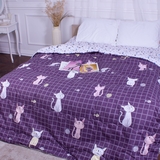 Ковдра бавовняна MirSon Літня №2817 Сolor Fun Line Whales, 140х110 см, фіолетова (2200006685036) - Pampik