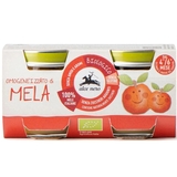 Фруктове пюре Alce Nero Яблуко, 160 г (2шт. х 80 г) - Pampik