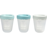 Набор из 3 силиконовых контейнеров Beaba, голубой, 200 мл (912778) - Pampik