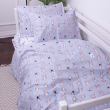 Пододеяльник на молнии MirSon Kids Time 17-0527 Bunnies, бязь, 210х143 см, серый - Pampik