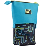 Пенал-подставка Yes PH-M2 Ultrex, 18,5х13,5х6 см, черный с бирюзовым (532911) - Pampik