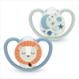 Пустышка ортодонтическая Nuk Space Night размер Львенок звездное небо, 2 шт. - Pampik - 2