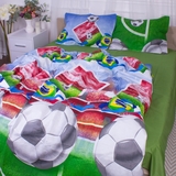 Пододеяльник на молнии MirSon Ranforce Elite Football 17-0587, ранфорс, 110х140 см, разноцветный - Pampik