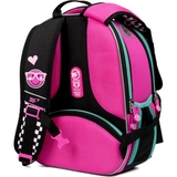 Рюкзак каркасний Yes H-100 Lovely Smile, черный с малиновым (559378) - Pampik - 4