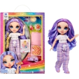Лялька Rainbow High Junior PJ Party Violet Willow з аксесуарами, 23 см (503705) - Pampik
