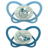 Пустушка силіконова Nip Мій метелик Ніч, 16-32 міс., 2 шт., синій (38659-51) - Pampik
