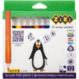 Фломастери ZiBi Jumbo Kids Line 12 кольорів (ZB.2822) - Pampik