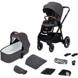 Универсальная коляска 2 в 1 Kinderkraft Everyday 2 Dark Gray Black Frame темно-серая (00-00305225) - Pampik