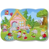 Пазлы на магните Vladi Toys Малюк зможе Волк и семь козлят А5 12 элементов (VT3301-06) - Pampik