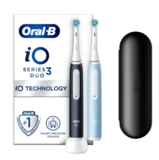 Набор электрических зубных щеток Oral-B Braun iO3 черная и голубая + футляр - Pampik