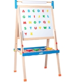 Дошка Woody ABC з магнітними літерами, білою крейдою та маркером (541743) - Pampik