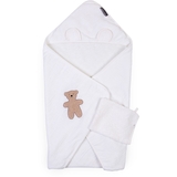 Рушник з капюшоном Childhome Terry Teddy, 80x80 см, білий (CCBCJMTB) - Pampik