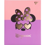 Дневник школьный Yes твердый Minnie Mouse софт-тач, фольга золото (911440) - Pampik