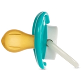 Пустышка круглая Baboo Sea Life, латексная, светится в темноте, 0+, бирюзовая (5-043) - Pampik - 4