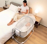 Кроватка-люлька Mastela 8601 приставная белая (25842) - Pampik - 4