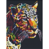 Набор с алмазной мозаикой Ідейка Ягуар поп-арт, 40х30 см (AMO7214) - Pampik