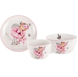 Столовый набор Lefard Балеринка, детский, бежевый с розовым (924-720) - Pampik