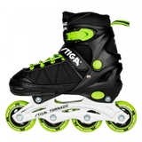 Роликові ковзани Stiga Tornado розмір 30-33 чорний з зеленим (80-2040-04) - Pampik - 2
