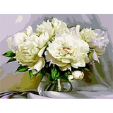 Картина за номерами ZiBi Art Line Білі піони 40х50 см (ZB.64131) - Pampik