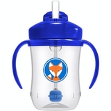 Поїльник Dr. Brown's із силіконовою трубочкою, блакитний, 270 мл - Pampik