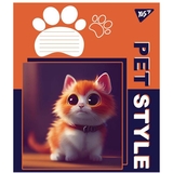 Зошит загальний Yes Pet Style, А5, в косу лінію, 12 аркушів (766310) - Pampik - 2