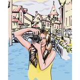 Картина за номерами ZiBi Patriot Kids Line Дівчина-фотограф 40х50 см (ZB.64094) - Pampik