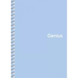 Блокнот для записів Genius, А6, в клітинку, спіраль, 80 арк., блакитний (A6-080-6805K) - Pampik