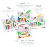 Комплект Poppet Столик Color Green 5 в 1 + Стул + Подушка на стул + Набор фломастеров (PP-002G-G) - Pampik - 7