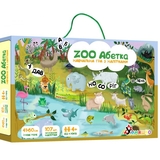 Настольная игра Умняшка Zoo Абетка, с многоразовыми наклейками, укр. язык (КП-005) - Pampik