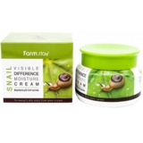 Крем для обличчя Farmstay Visible Difference Moisture Cream Snail, з муцином равлика, 100 мл - Pampik