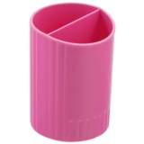 Стакан для письмового приладдя ZiBi Sferik круглий на два відділення рожевий (ZB.3000-10) - Pampik