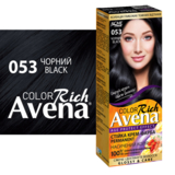 Cтійка крем-фарба для волосся Avena Rich Color Чорний 053, 138 мл - Pampik - 2