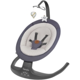 Шезлонг-гойдалка Lionelo Ralf Grey Graphite з ігровою дугою, світло-сірий (LO-RALF GREY GRAPHITE) - Pampik