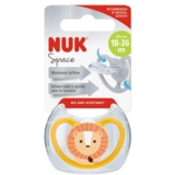 Пустушка ортодонтична Nuk Space Лев, розмір 3, силіконова (3952621) - Pampik