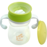 Поїльник-непроливайка Baby Team 360°, з ручками, зелений, 300 мл - Pampik - 4