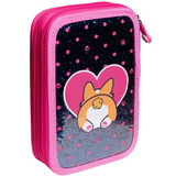 Пенал жесткий Yes HP-01 Puppy, 13х21х4 см, черный с розовым (533344) - Pampik - 2