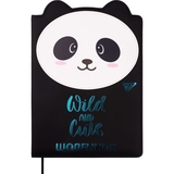 Дневник школьный Yes PU твердый Hi panda! фольга, нашивка-аппликация, фигурный край (911396) - Pampik