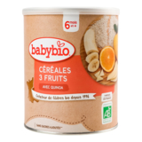 Каша злакова BabyBio з кіноа, бананом, апельсином та яблуком, 220 г - Pampik