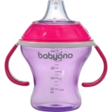 Поилка-непроливайка с мягким носиком BabyOno Natural nursing розовая 3+ 180 мл (1456/02) - Pampik