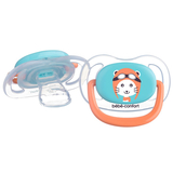 Пустышка силиконовая Bebe Confort Physio Air Dummy Traveller, анатомическая, 18-36 мес., 2 шт., синяя с оранжевым (3104201790) - Pampik