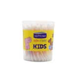 Ватные палочки Septona Kids, в круглом боксе, 100 шт. - Pampik